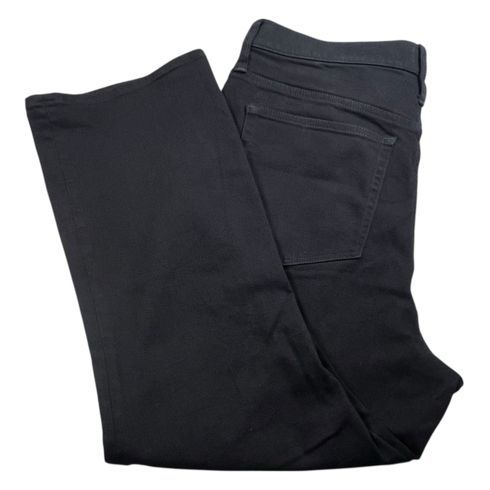 J.Crew Womens Plus Size 33 Black‎ High Rise Flare Crop Jeans #CB049